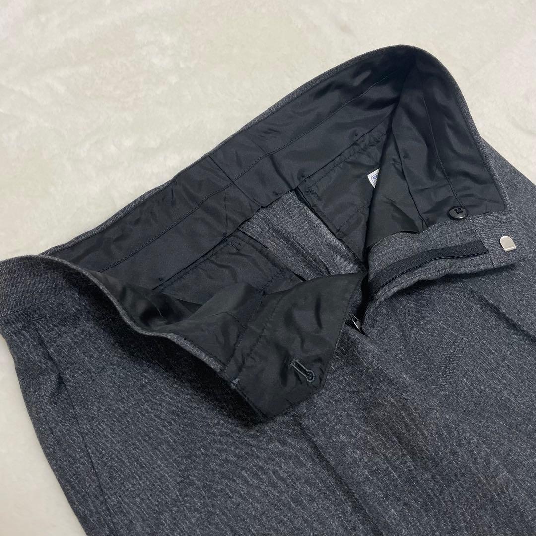 【美品】高級イタリア生地 マルゾット 3ピース スーツ セットアップ グレー L