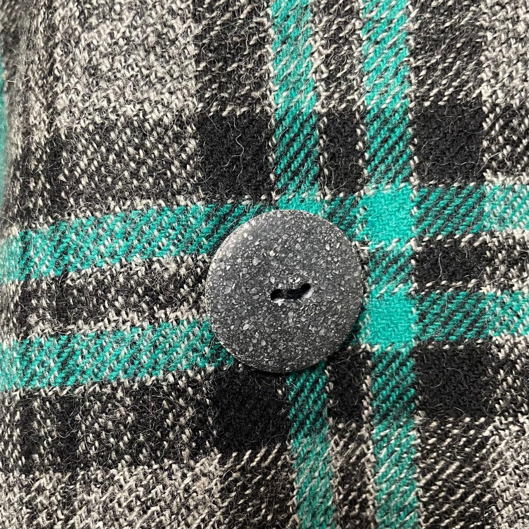 クリスチャンディオール ツイード チェック柄 ウール テーラード ジャケット