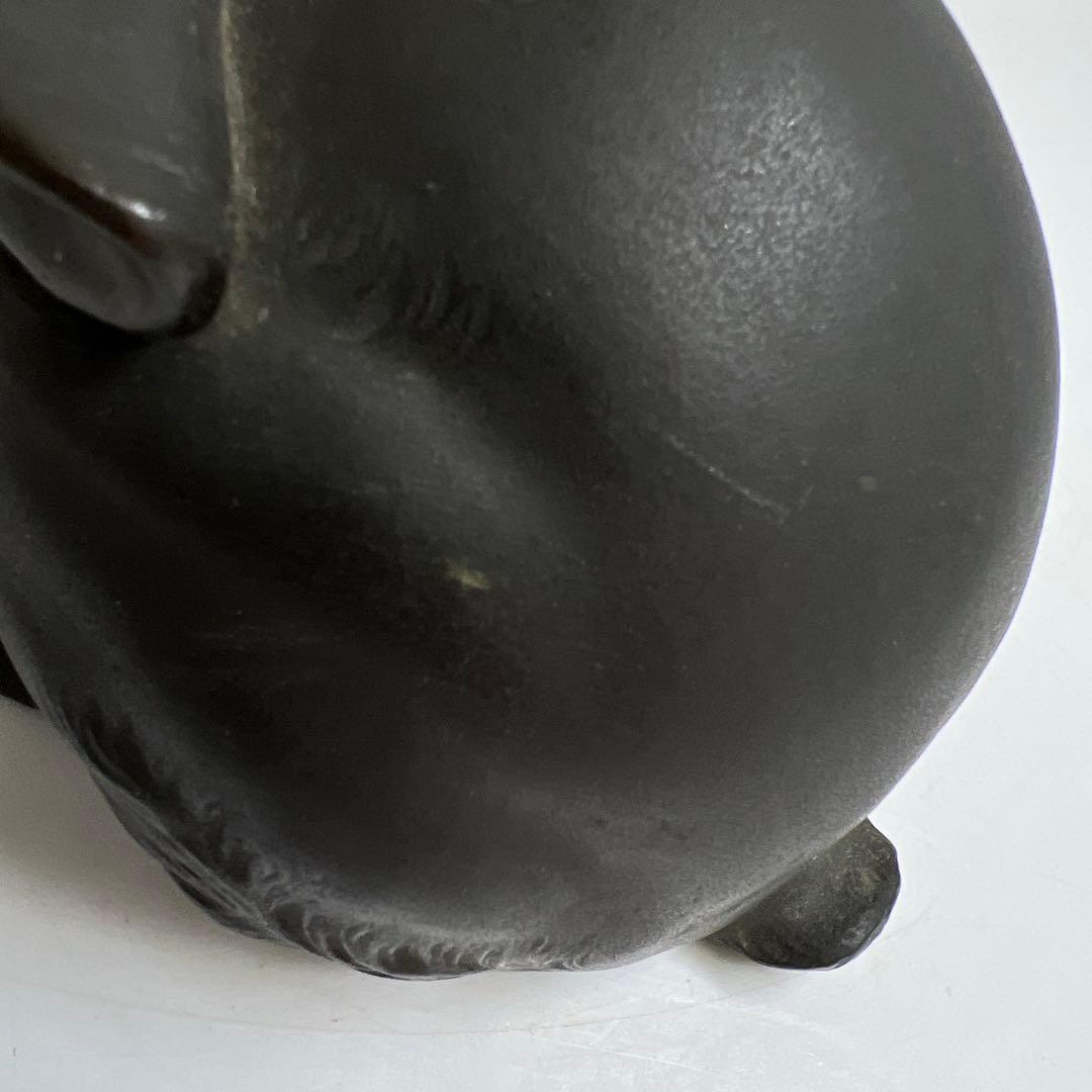 専用　義勝在銘　ブロンズ銅製ウサギ置物　1491g 東Y8-0130☆2Fトヒカ