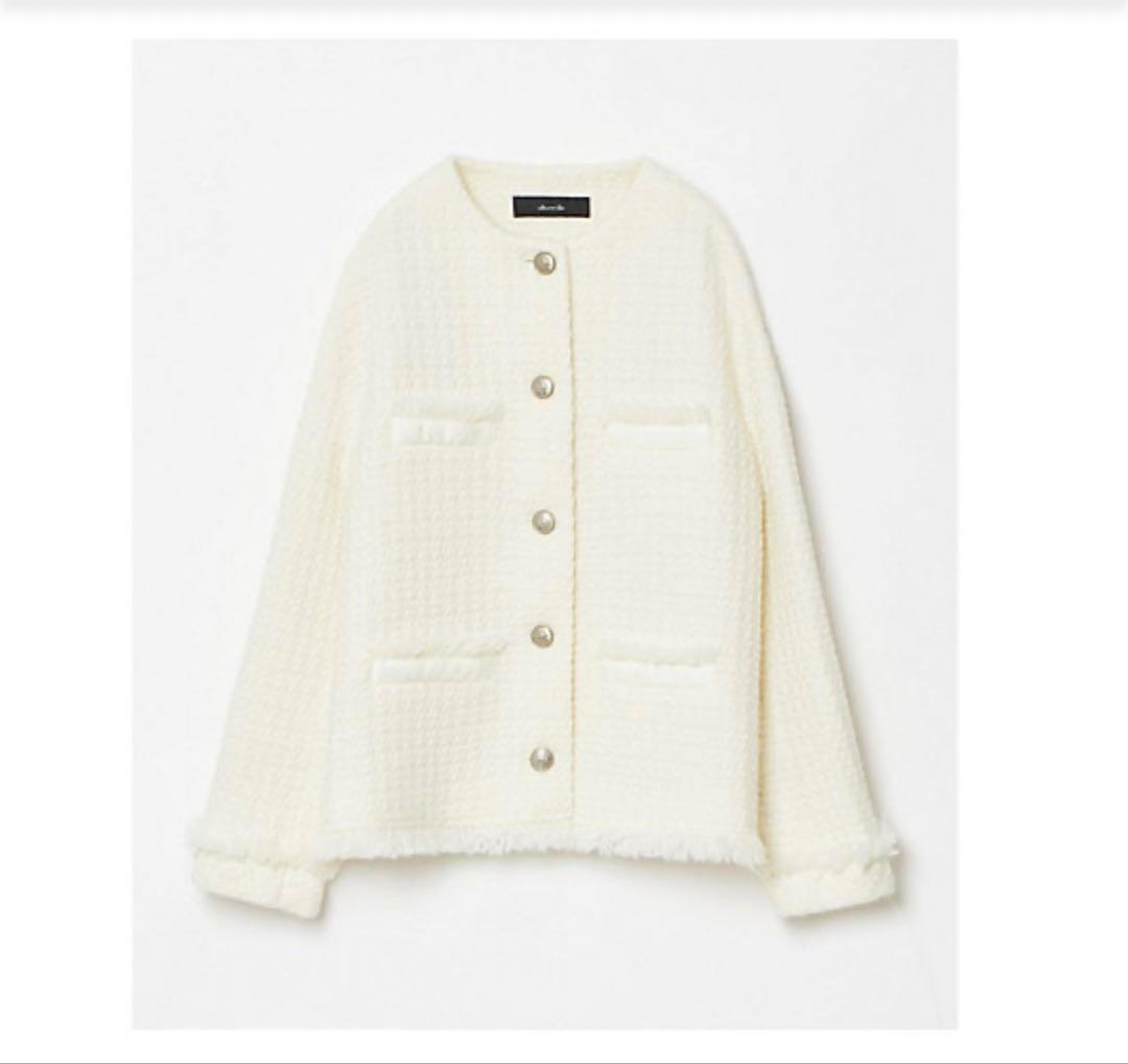 美品　アルアバイル ロービングツイードクルーネックジャケット