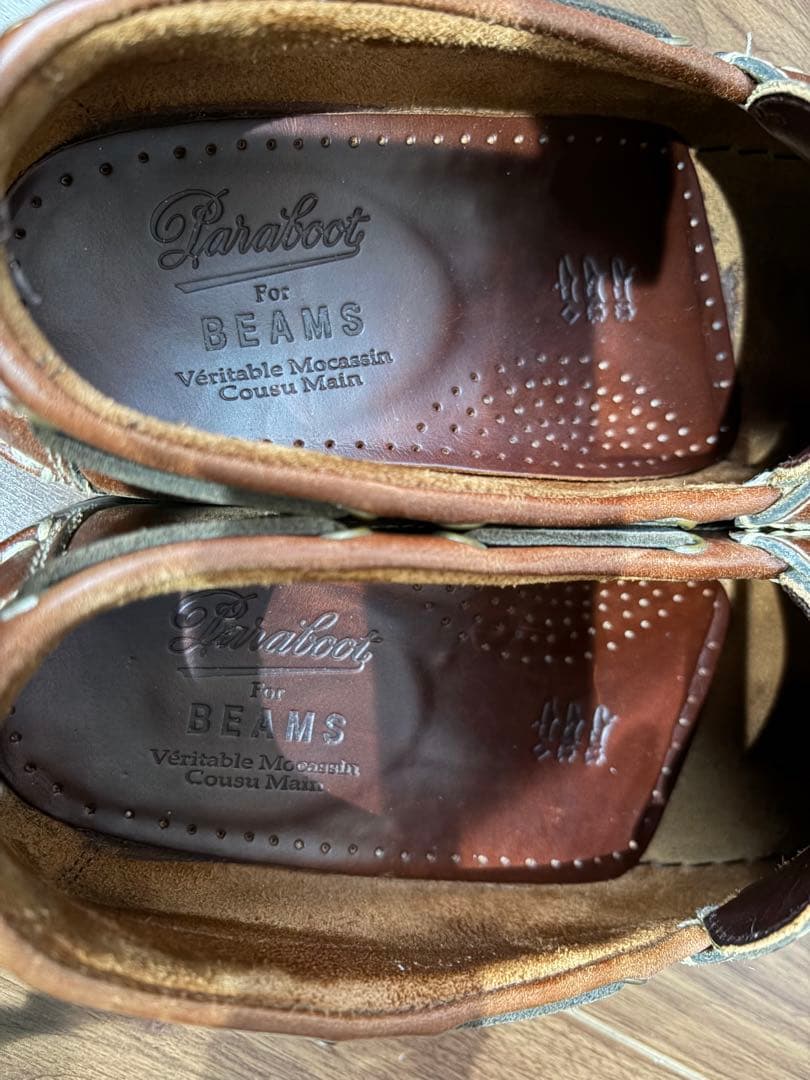 パラブーツ　ローファー　デッキシューズ　　レザー　ブラウン