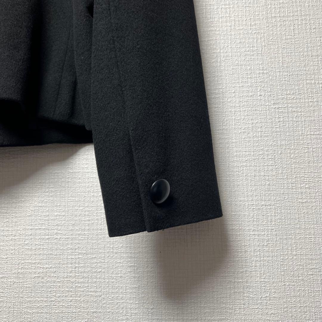 美品✨ クリスチャンディオール ウール ショートテーラードジャケット 黒 M