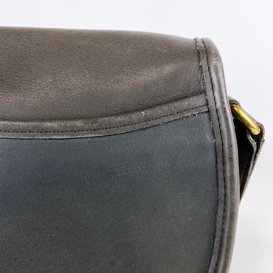 オールドコーチ ターンロック ヴィンテージ ダークグレー ショルダーバッグ