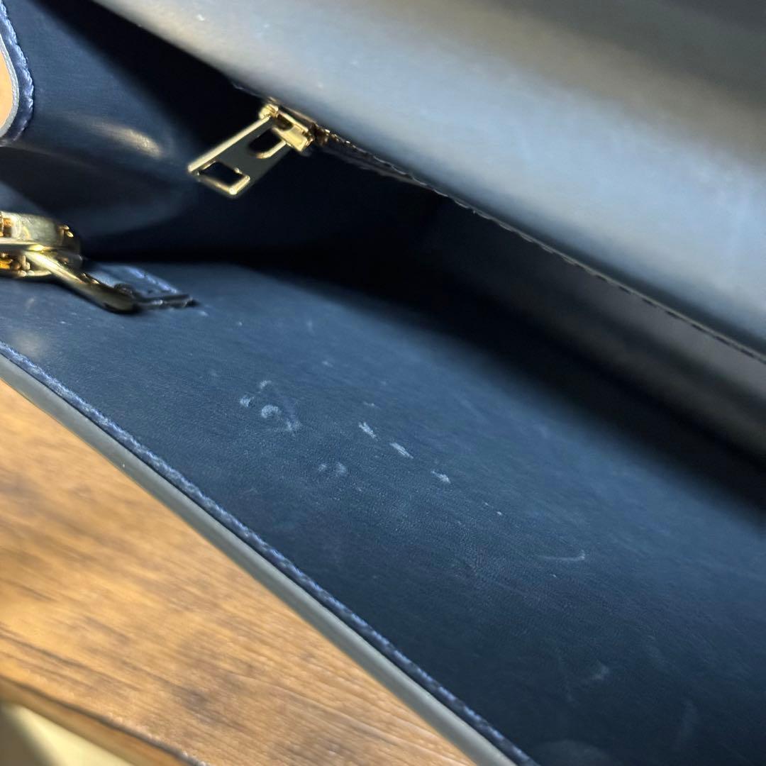 希少！RSVP GOLDEN EYES スムースカーフスキンショルダー　ネイビー