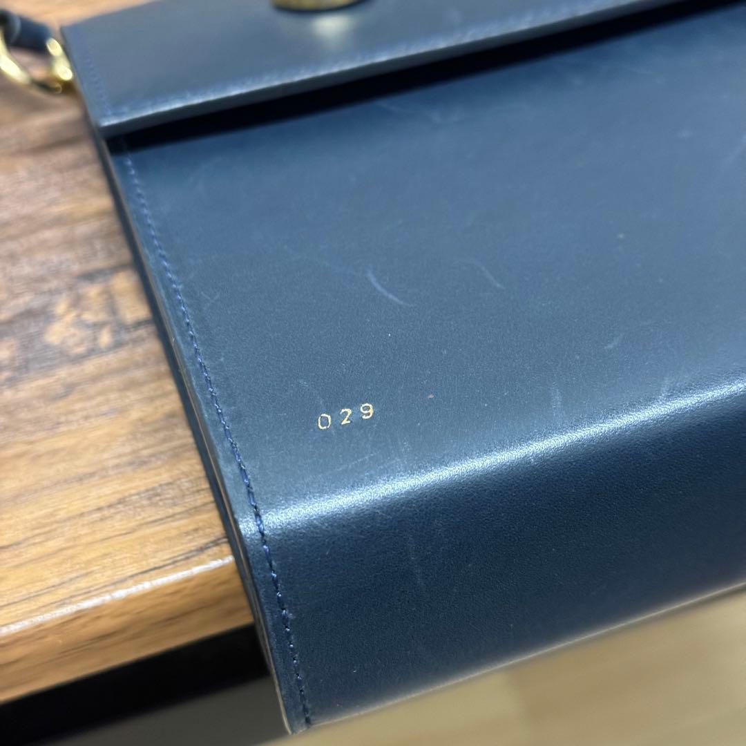 希少！RSVP GOLDEN EYES スムースカーフスキンショルダー　ネイビー