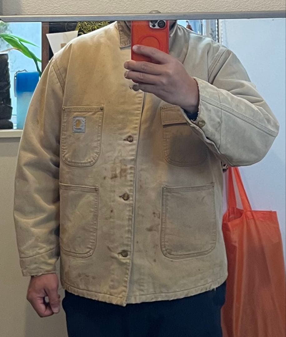 Carhartt カバーオール ベージュ　雰囲気系