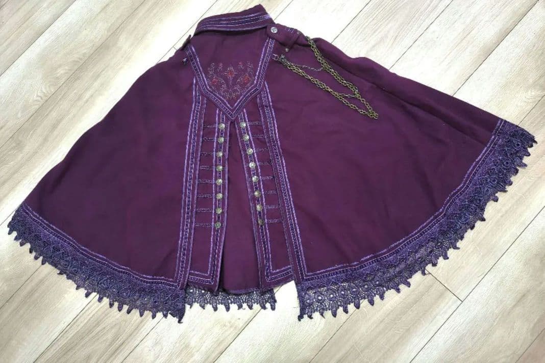 Ozzon 薔薇刺繍ポンチョ マント