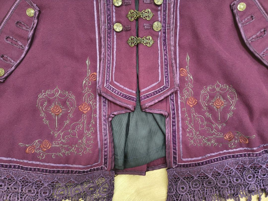 Ozzon 薔薇刺繍ポンチョ マント