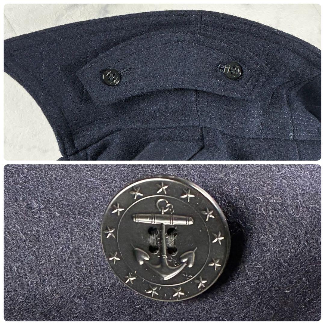 極美品 バズリクソンズ ピーコートBR11554 ネイビー Ｐコート