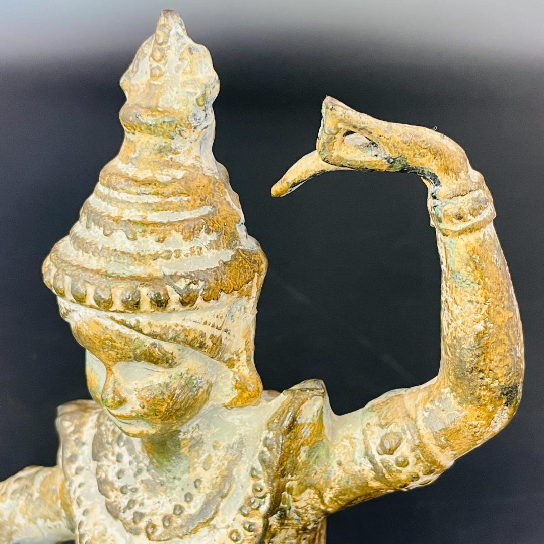 ブロンズ彫刻 古銅 チベット 仏像 坐像 密教 銅製 青銅像 時代物R8SA41