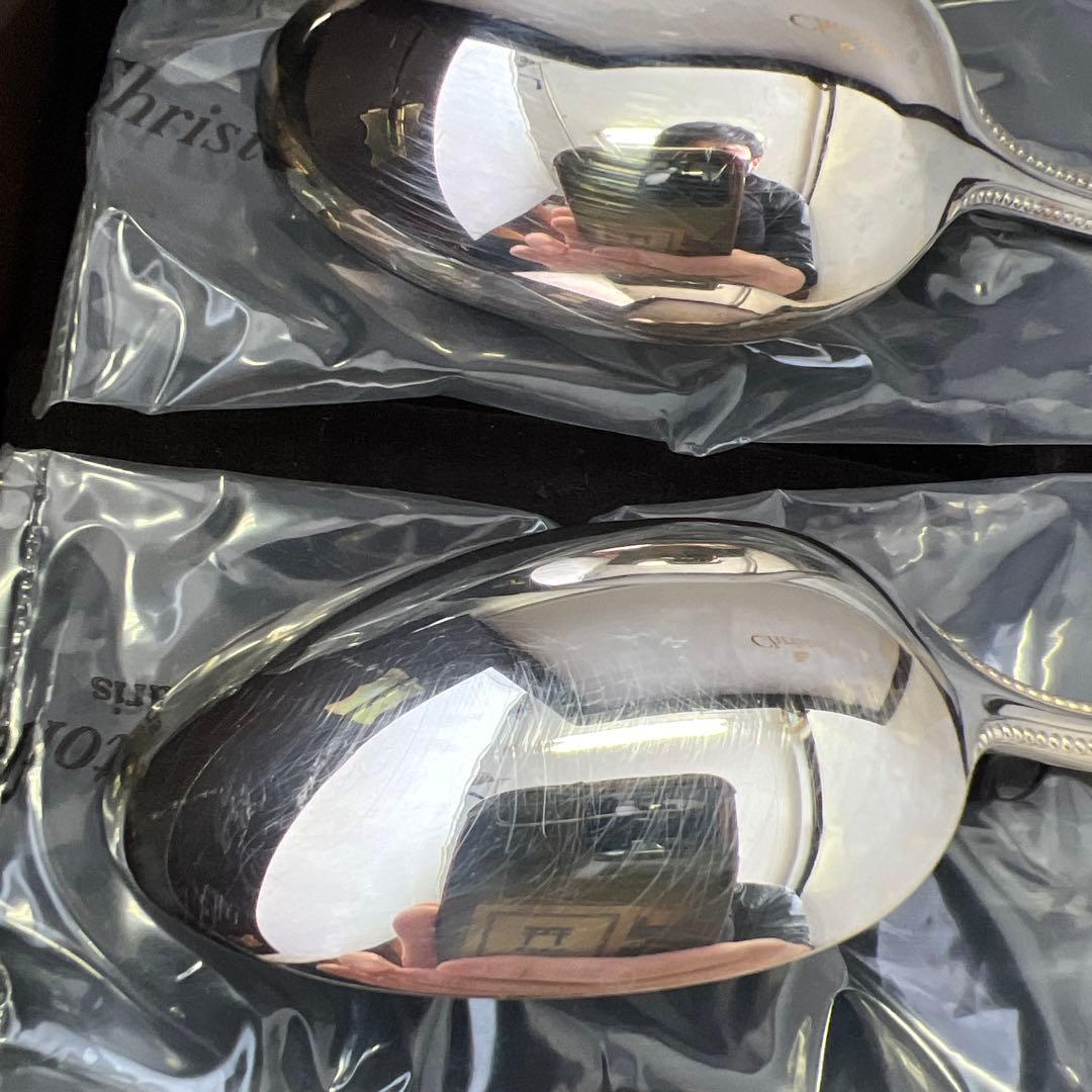 Christofle スプーンセット 2本入り　未開封1開封使用済1