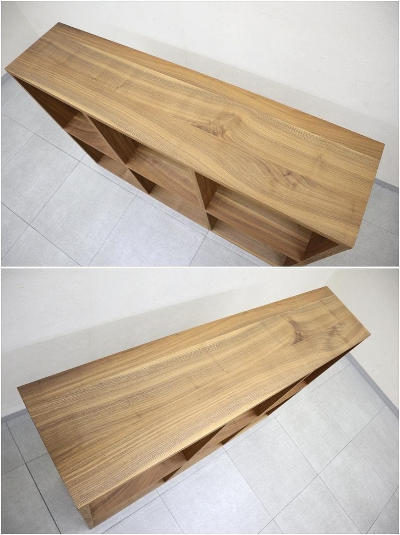 無印良品 MUJI スタッキングシェルフ　3段×2列・ウォールナット材 2段3列