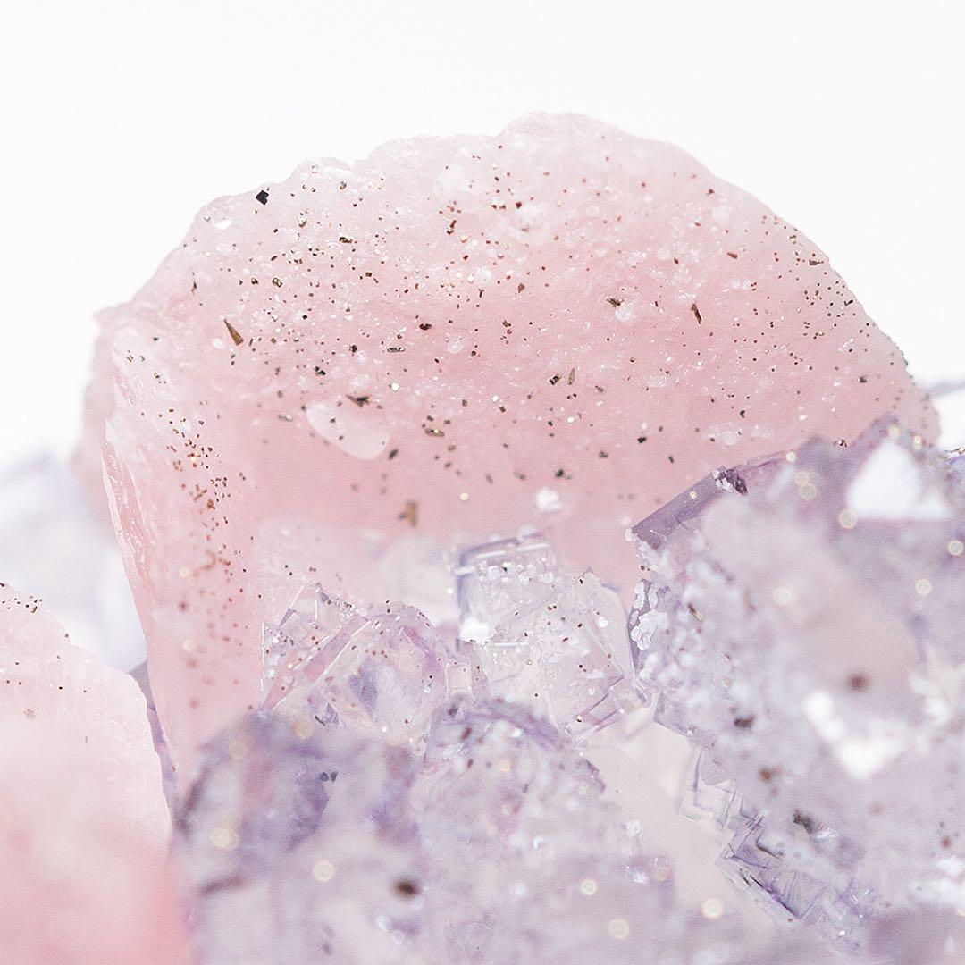 中国 ロードクロサイト フローライト 天然石 原石 鉱物標本 鉱石 蛍石 728