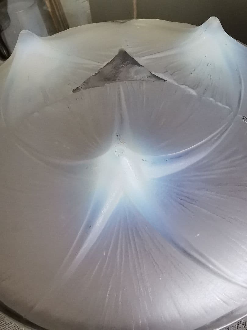 アンティーク ラリック Volubilis 朝顔水鉢 オパルセントガラスボウル