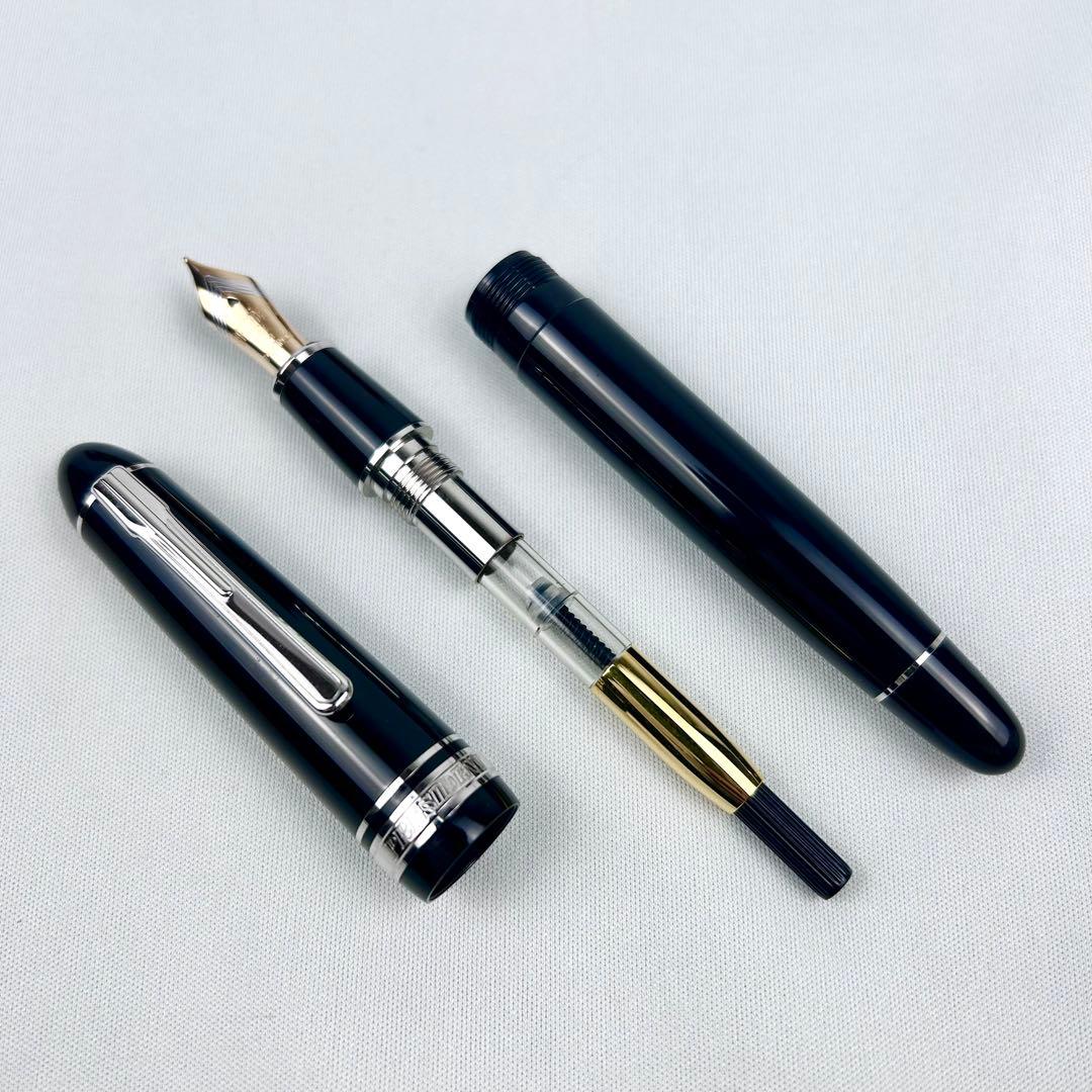 【未使用】プラチナ万年筆 PLATINUM プレジデント k18 ブラック M