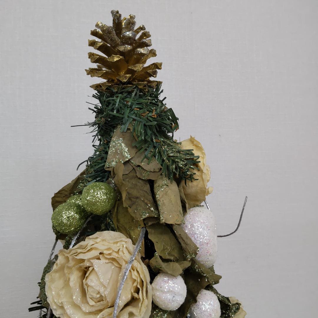 約66cm　トピアリー　造花　フラワー　グリーン　大きい　レアカラー