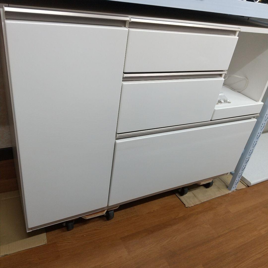 [送料込]美品　ニトリ アルミナ 120KB WH キッチンボード　引取歓迎！！