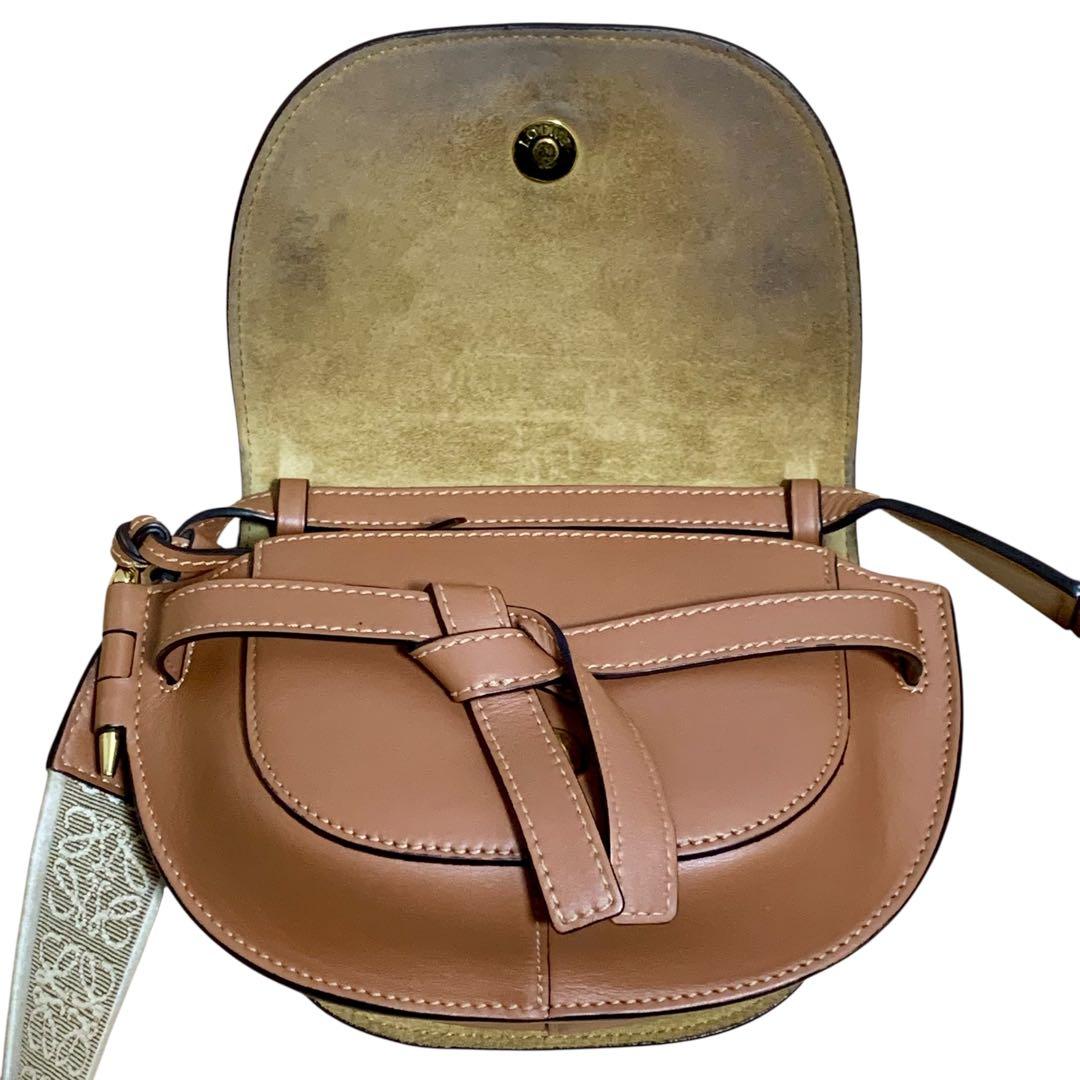 ロエベ ゲート デュアル スモール ショルダーバッグ ブラウン 茶色