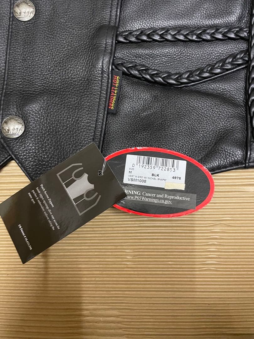 未使用　HOT LEATHERS バイカー　アメリカンベスト 　コンチョ ベスト