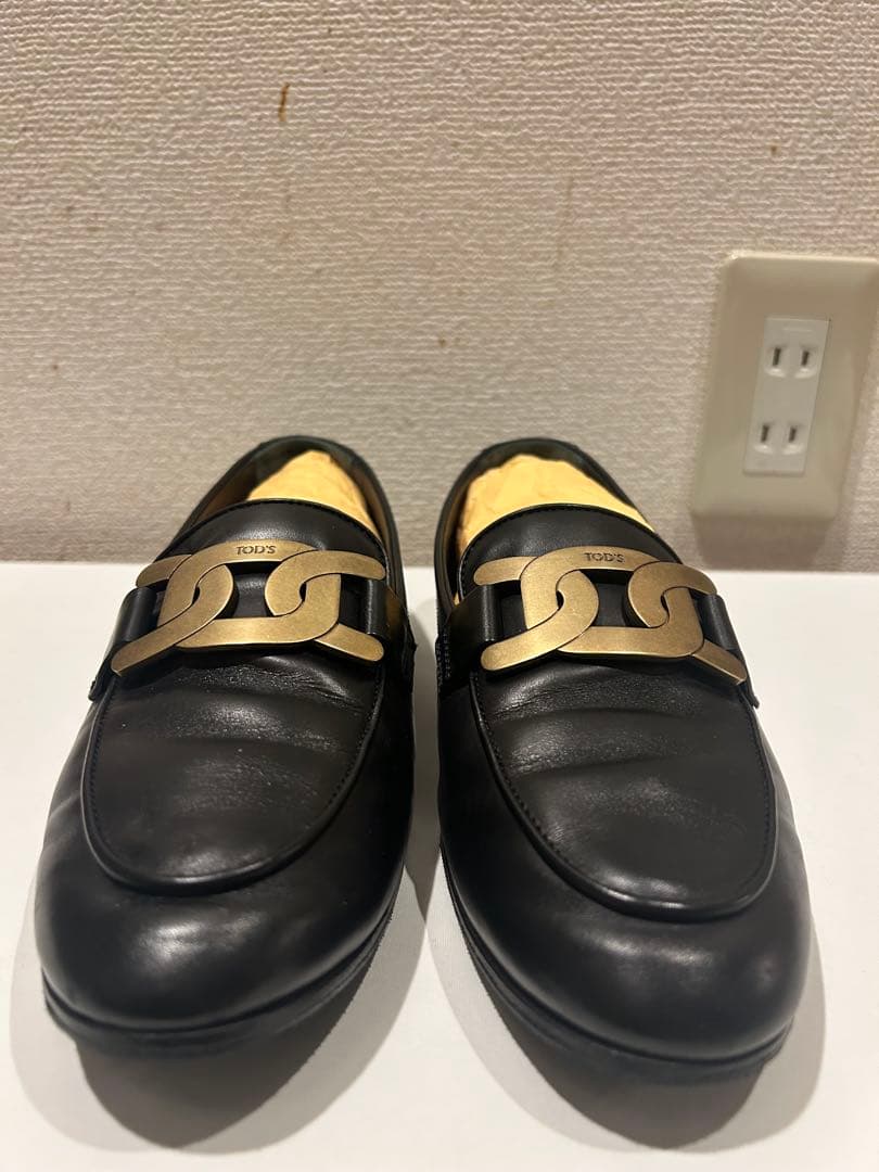 TOD'S 黒レザー ローファー 保存袋付き