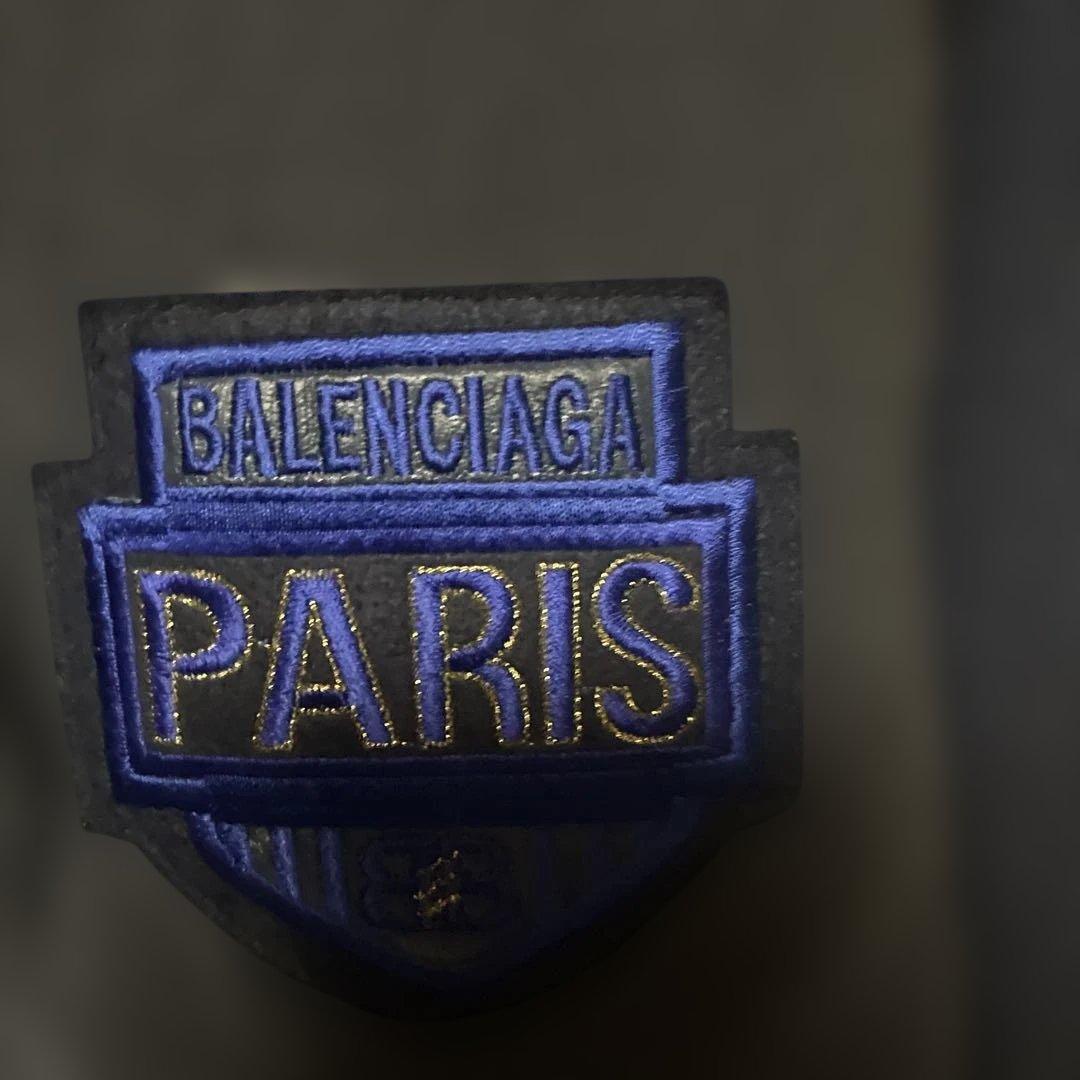 良品　超希少✨　バレンシアガ　スタジャン ロゴ刺繍　ネイビー　archive