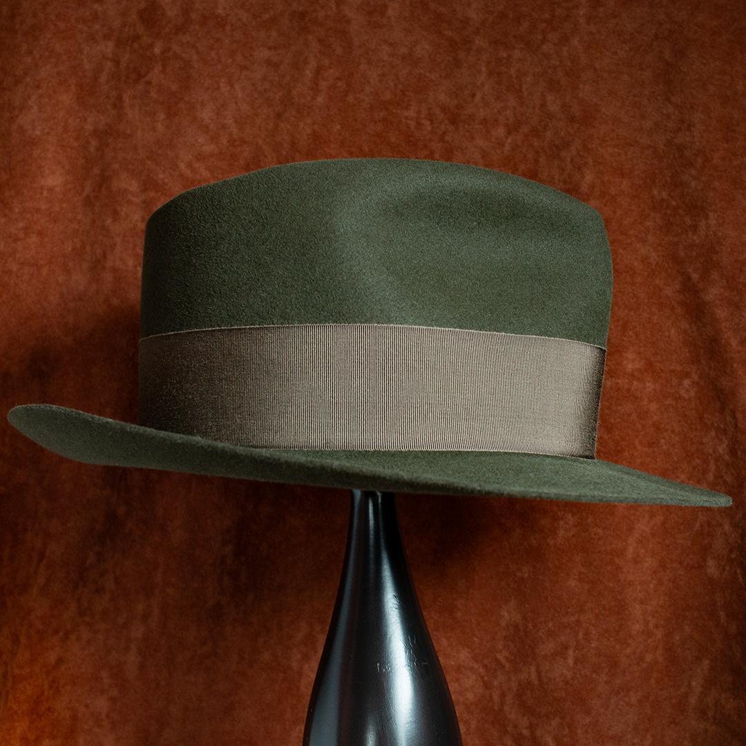 川淵帽子店　DRAGON HAT　中折れ帽　MOBO　オリーブ