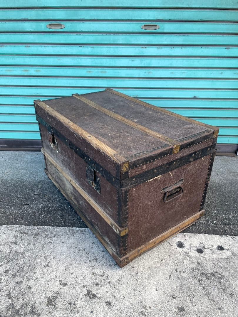 フランスアンティーク トランク テーブル 木箱 収納ボックス 宝箱 ケース