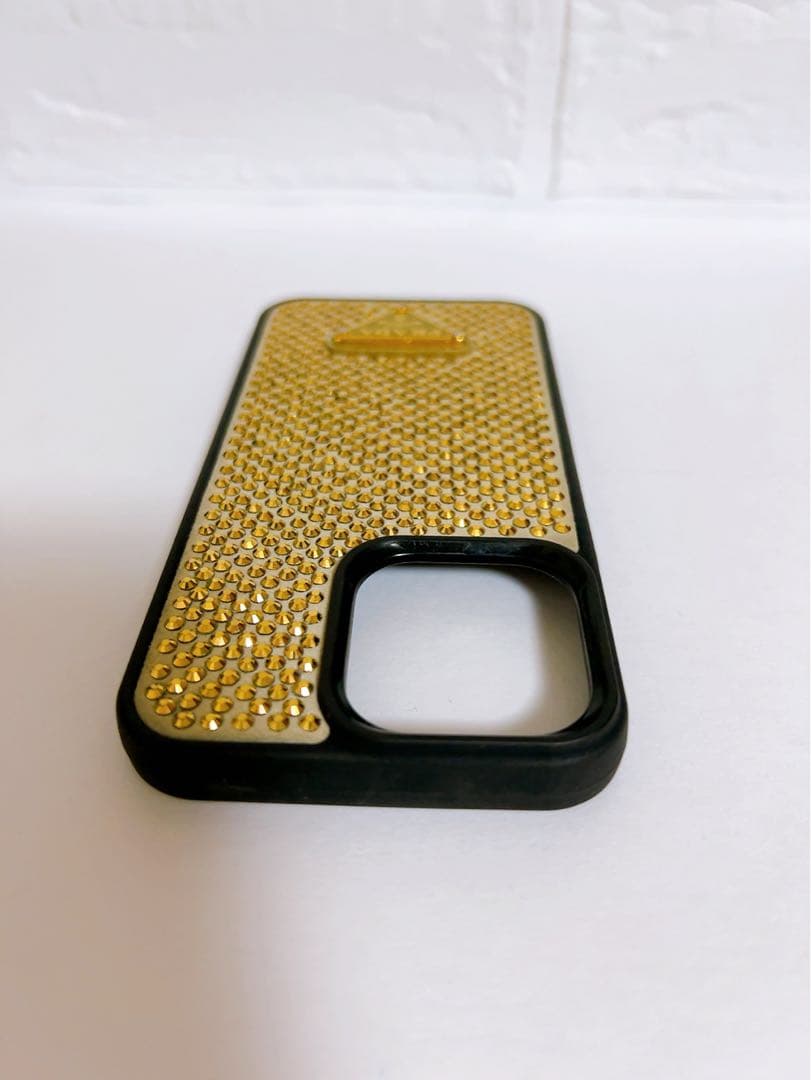 プラダ　PRADA iPhone13Pro ラインストーン　三角ロゴ