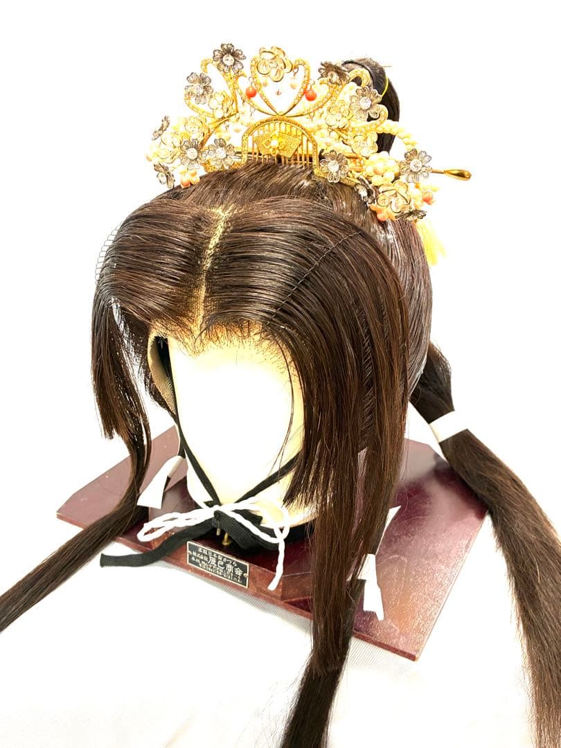 辰巳８号サイズ.ポニー、中古日本髪かつら、大衆演劇かつら、舞踊かつら、簪つき