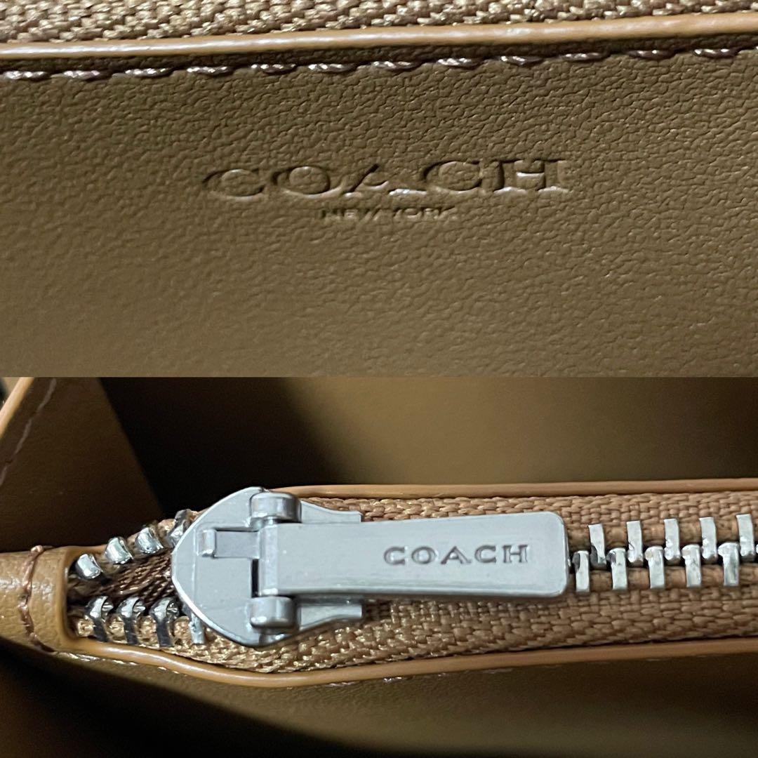 早い者勝ち！訳あり新品COACH 長財布 ホース＆キャリッジ柄 グリーン系
