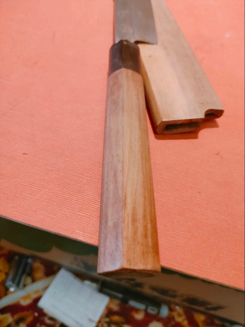 包丁　源金久造　柳刃包丁九寸　鞘付