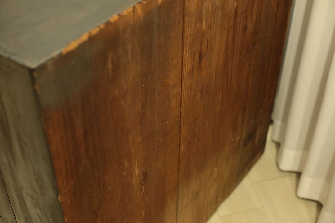 【アンティーク】ガラス戸収納棚