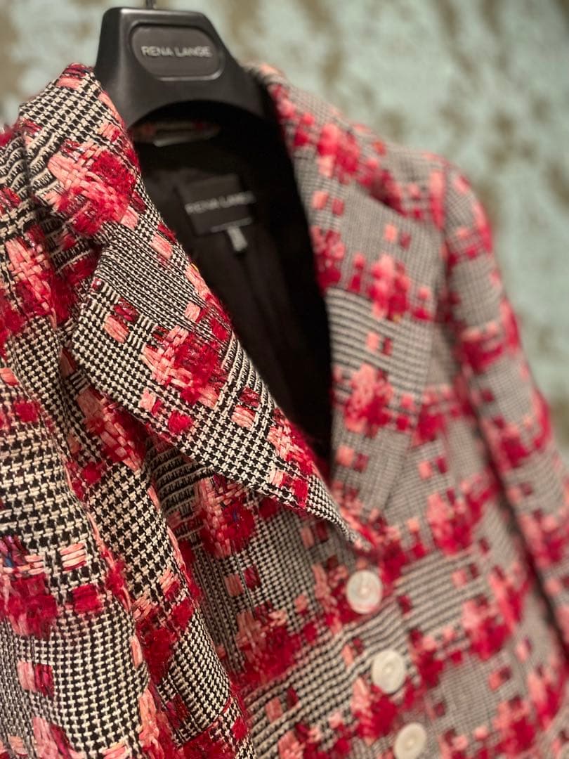 春服　RENA LANGE 華やぐ立体ツイードジャケット 卒業式　入学式