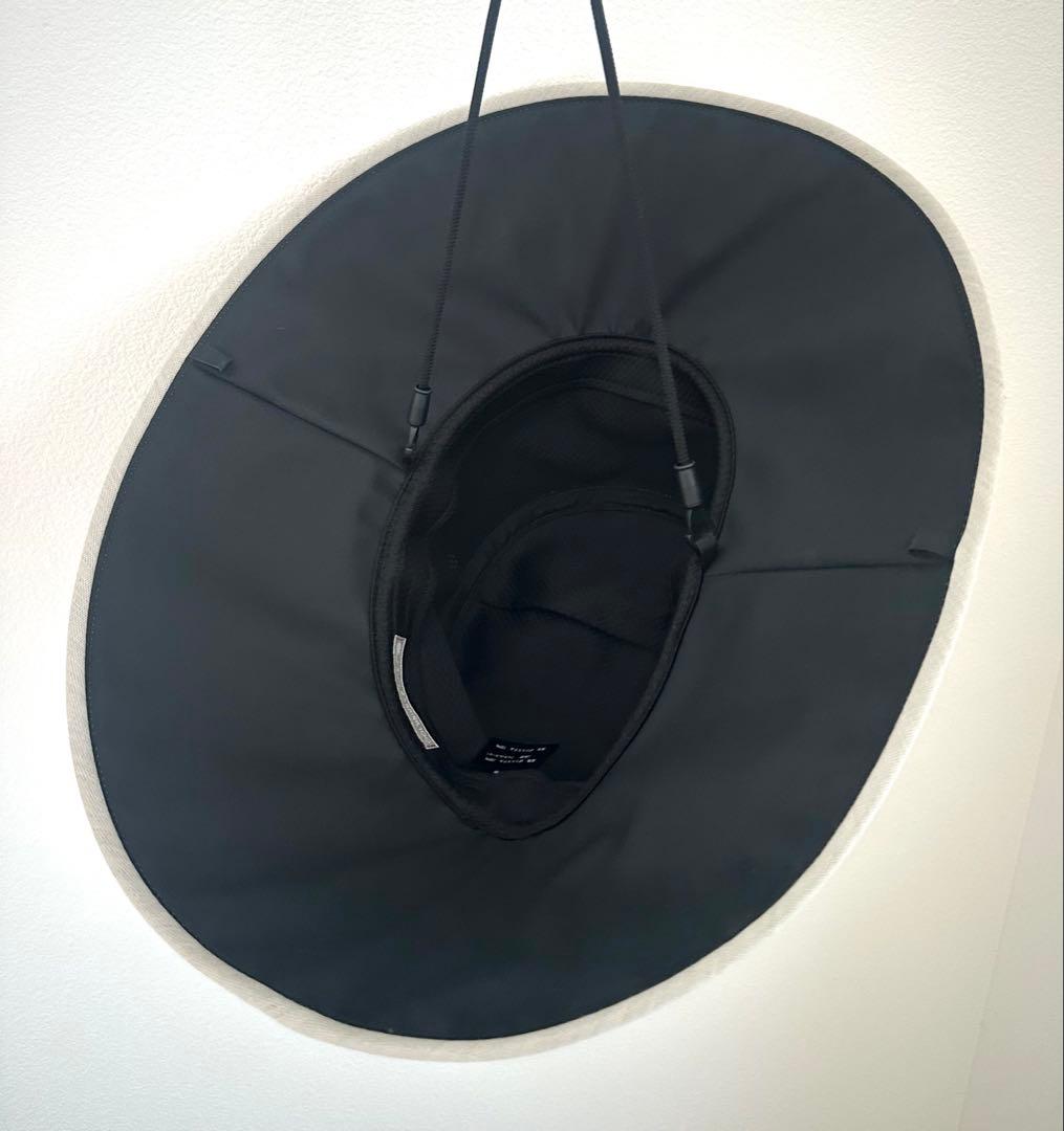 サンバリア100 ウィンドハット Mサイズ アイボリー ストラップ付き 帽子