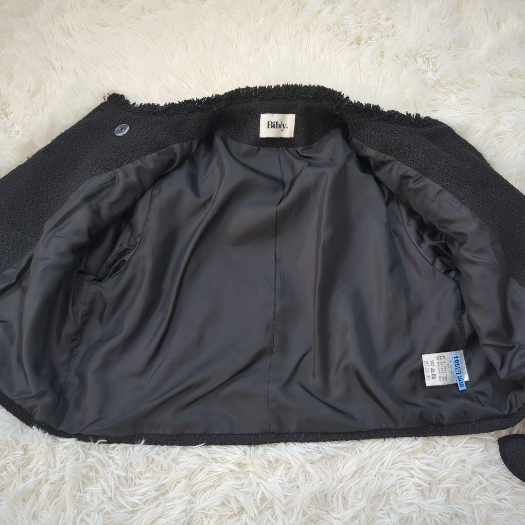 Bibiy. ELISA TWEED JACKET　ツイードジャケット 金ボタン