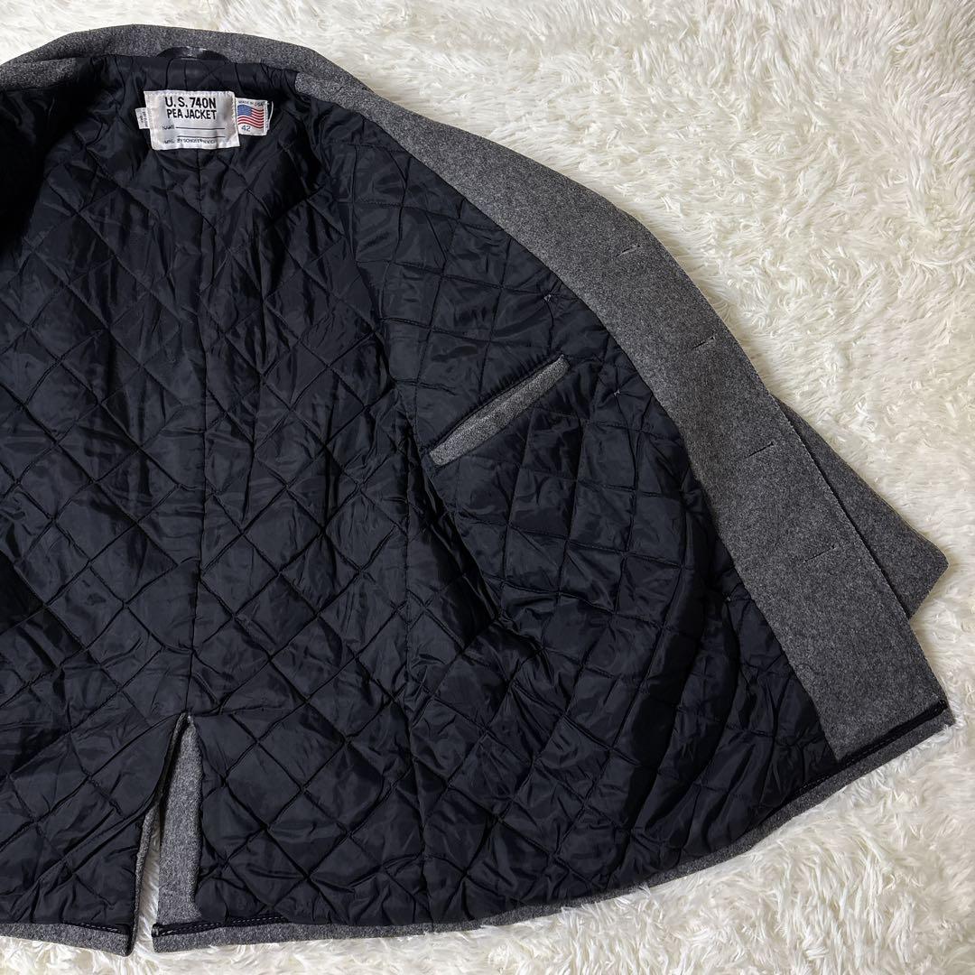 ショット USA ピーコート ダブル 大きいサイズ グレー 740N XL 42