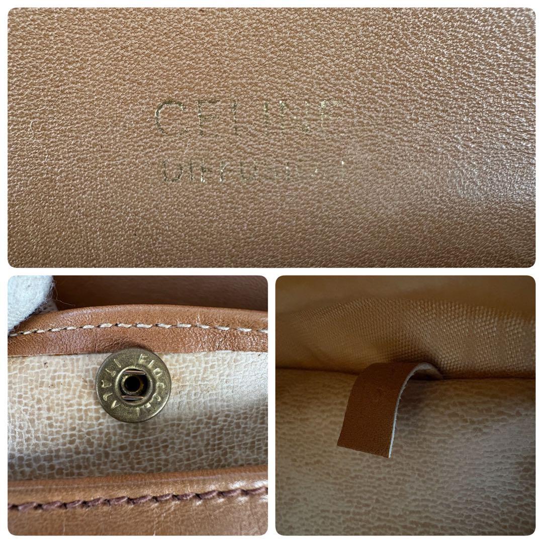 セリーヌ　Cマカダム ショルダーバッグ 馬車金具 ゴールド金具 ブラウン