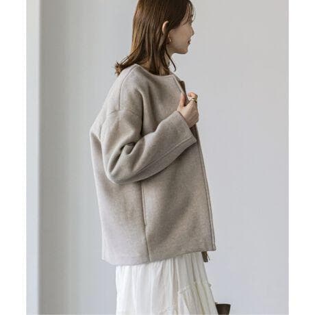 ★新品★ NOBLE ノーブル MTRカラーレス ジップショートコート