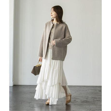 ★新品★ NOBLE ノーブル MTRカラーレス ジップショートコート