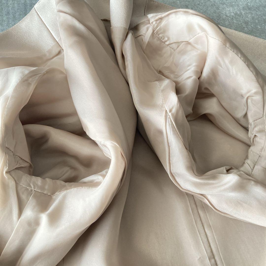 アナイ トリアセサテン ノーカラー ペプラム ジャケット サイズ38