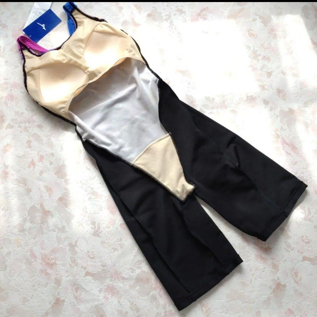 XL 新品 MIZUNO StrokeONE カップ付 練習水着 撥水