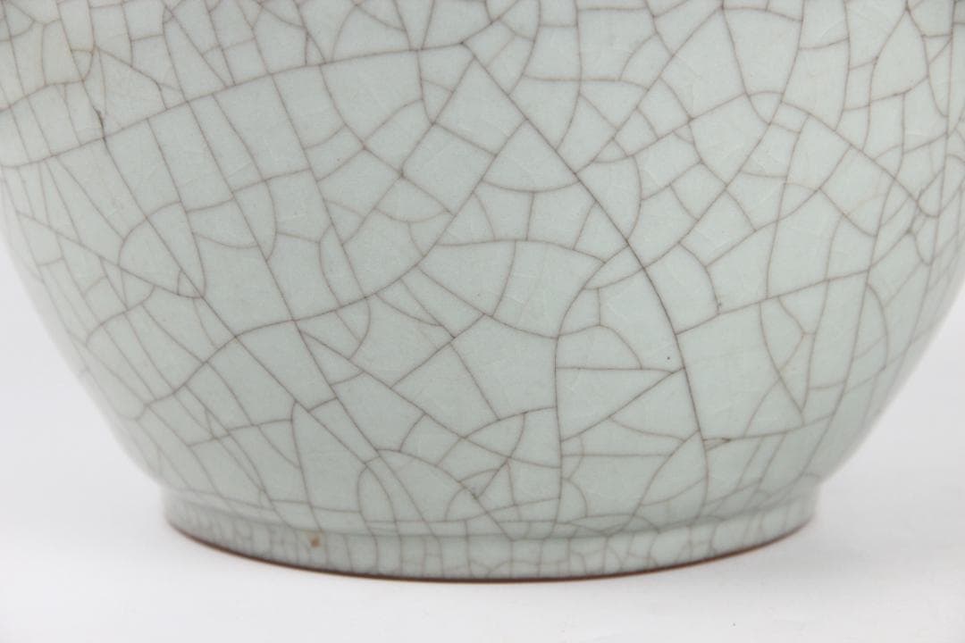 日本美術　藤田和廣作　青磁花瓶　共箱　未使用　陶芸工房「久玲居」 ED11-19