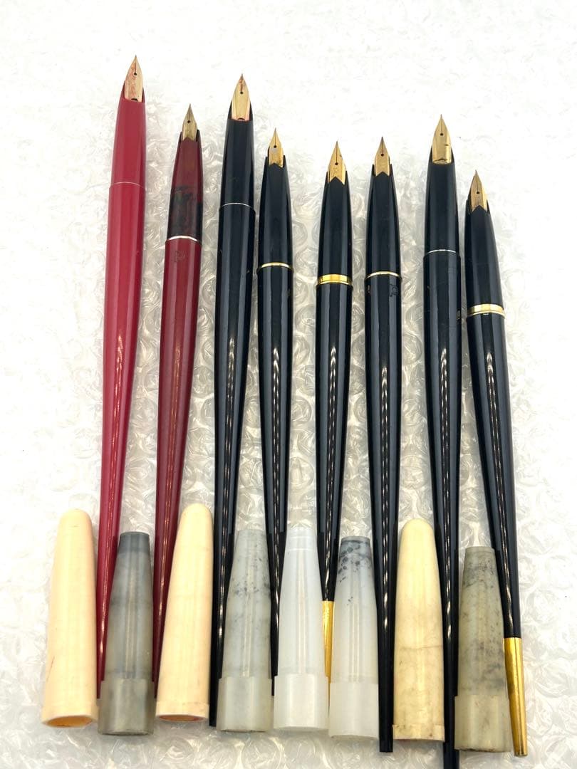 万年筆　デスクペン　パイロット　プラチナ　9点セット　9本