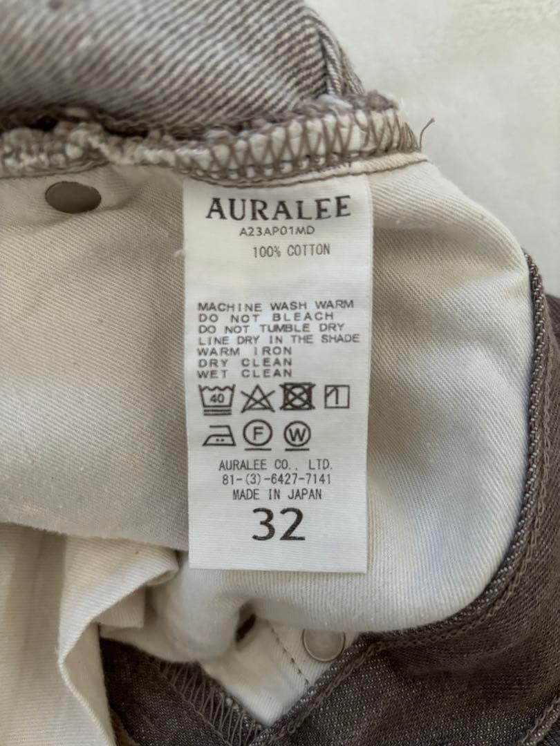 パンツ AURALEE Hard Twist Brown Denim 5P Pants