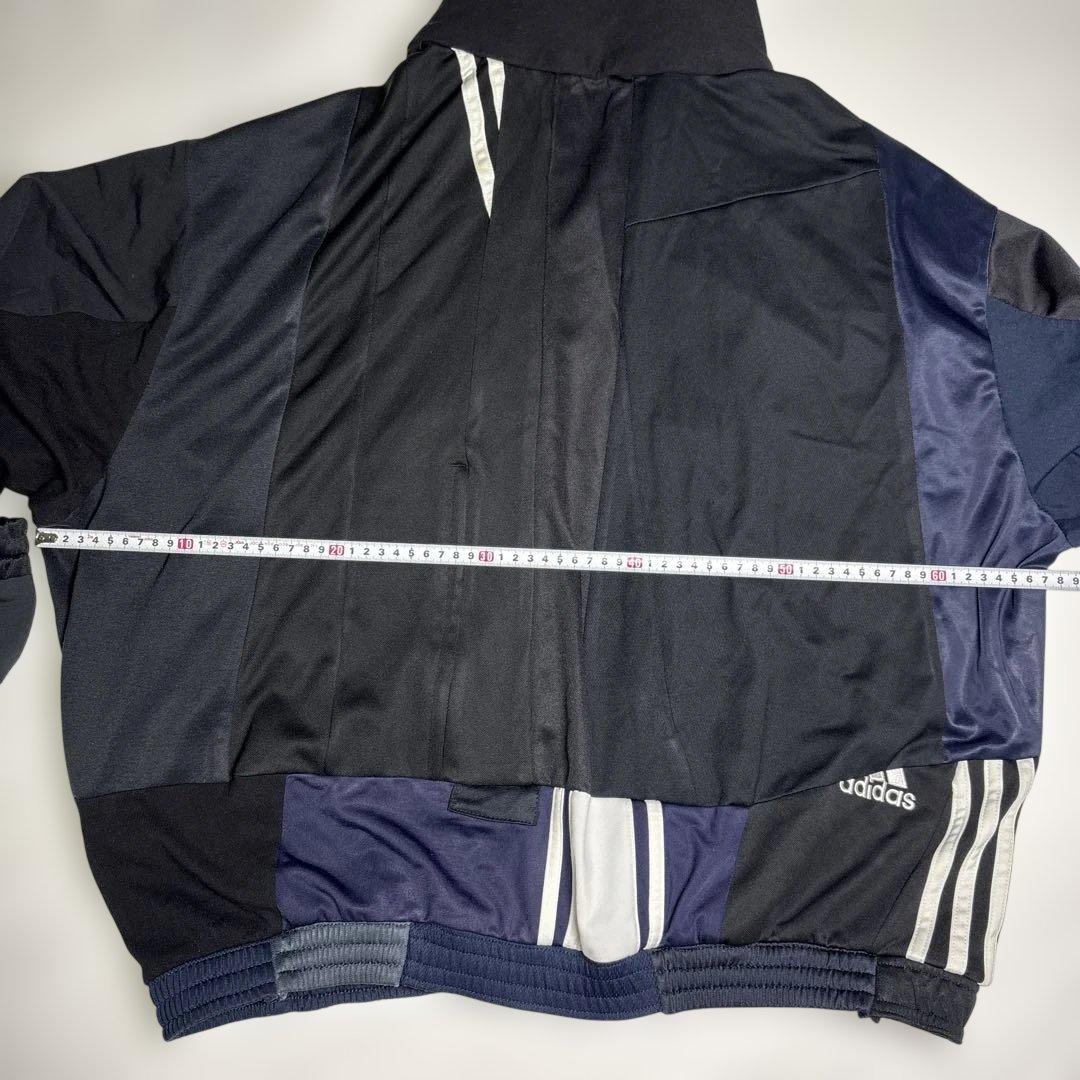 リメイクジャージ adidas生地 再構築 トラックジャケット XL相当