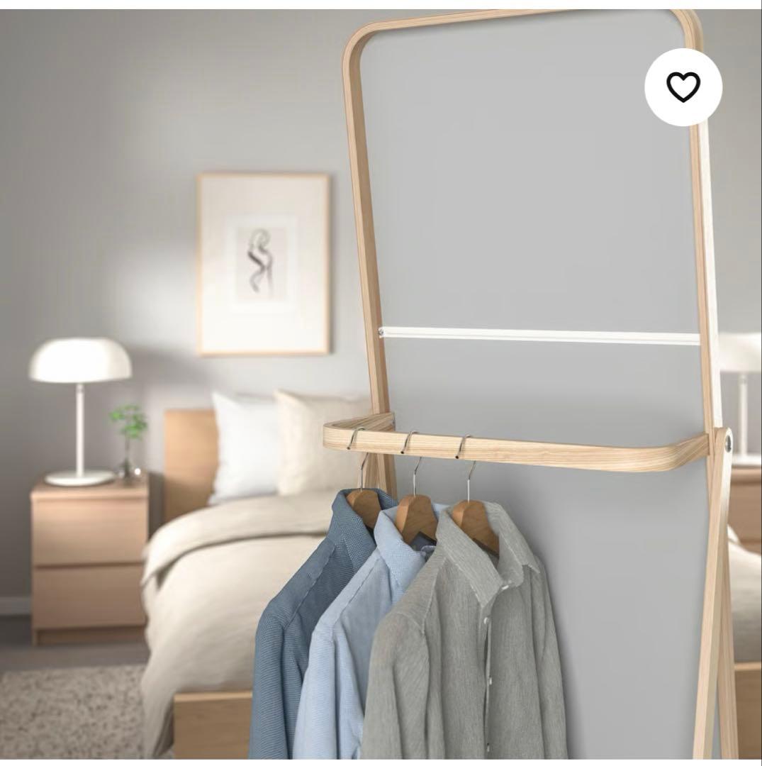 【IKEA】IKORNNESイコルネス スタンドミラー アッシュ52x167cm