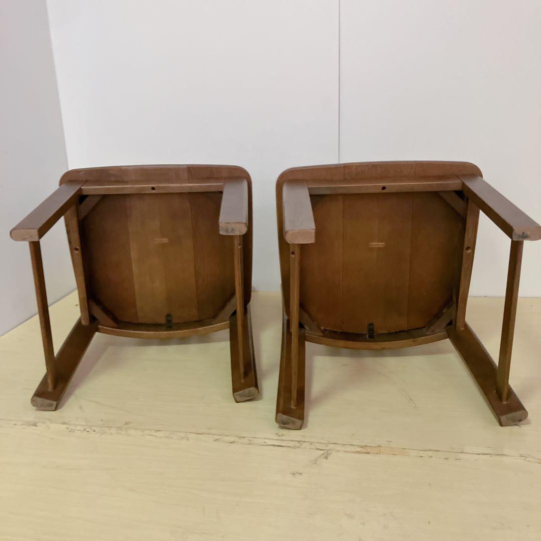 karimoku カリモク家具　木製ダイニングチェア　アームレスチェア　2脚　②