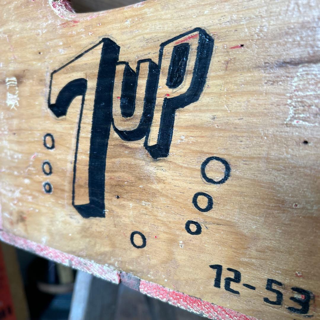 【訳あり】U.S.A ヴィンテージ 7up 木箱 セブンアップ ウッドボックス