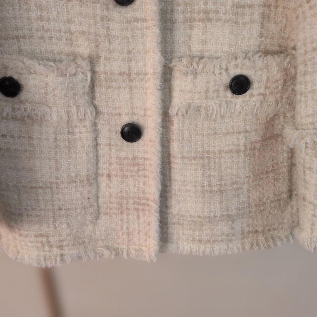 クラネ　ノーカラーツィードジャケット