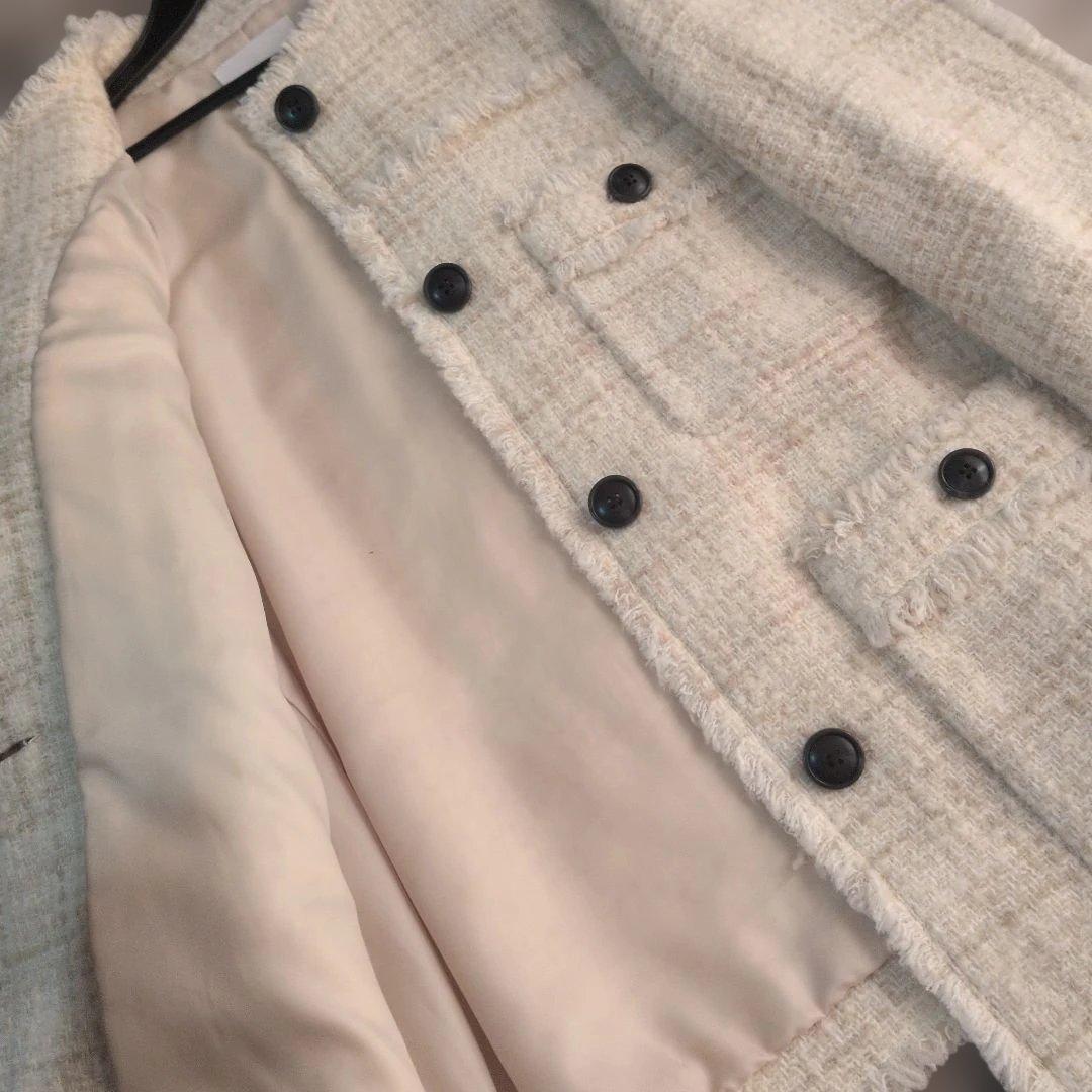 クラネ　ノーカラーツィードジャケット